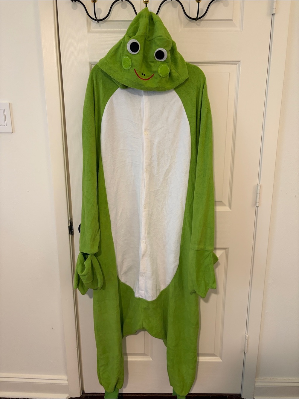 Green Frog Adult Large Costume Onesie - Hooded Animal Pajama